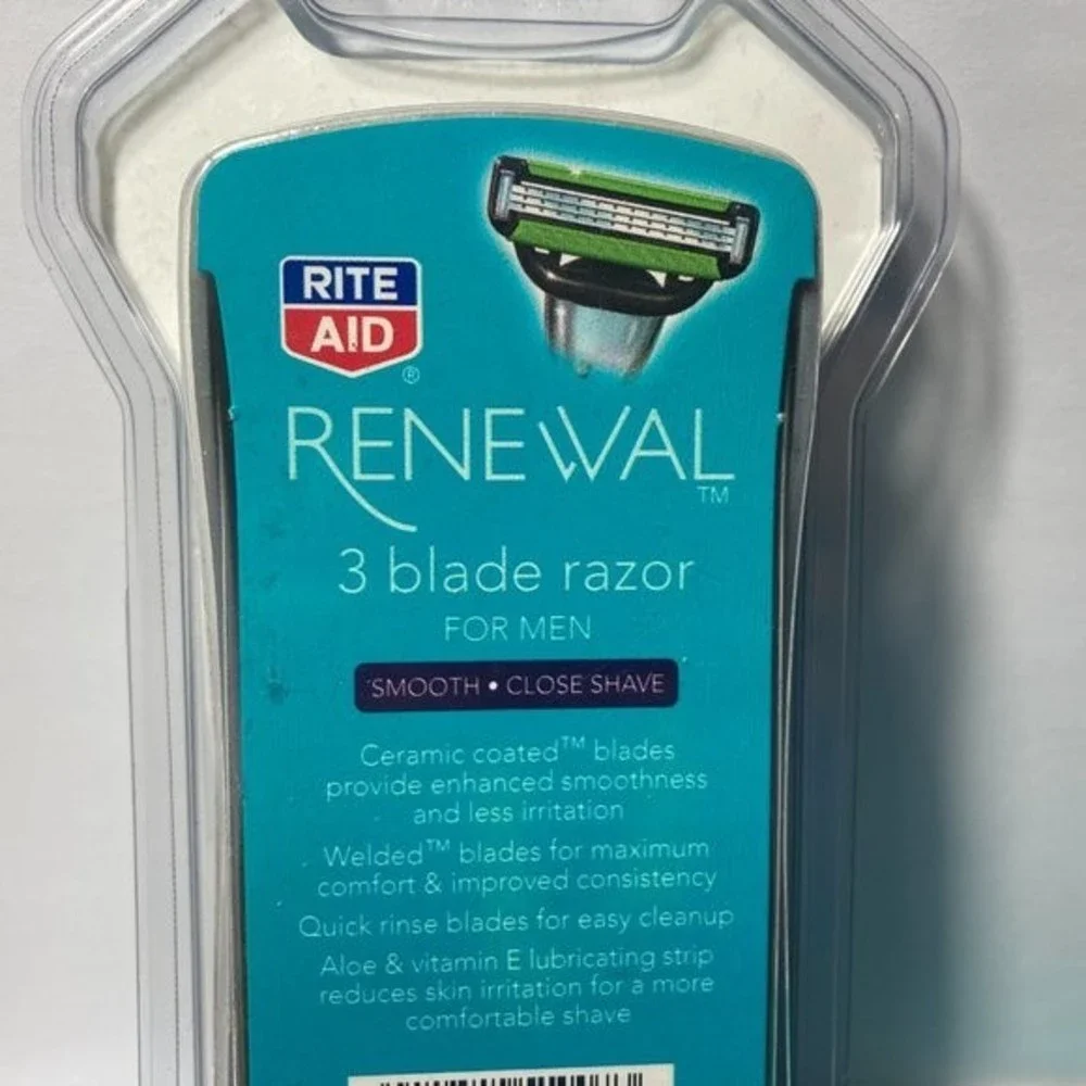 Rite Aid Renewal 3 Blade Razor for Men w/8 Refills